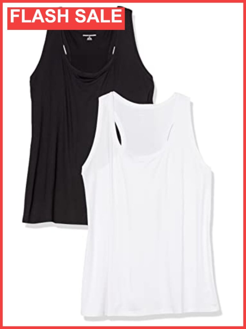 Women's Quick Dry Stretch Racerback Scoop Neck Active Tank Top Multipack